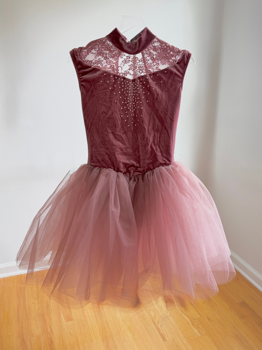 Weissman tutu dance Dress rosewood maroon Arietta showtime size LA